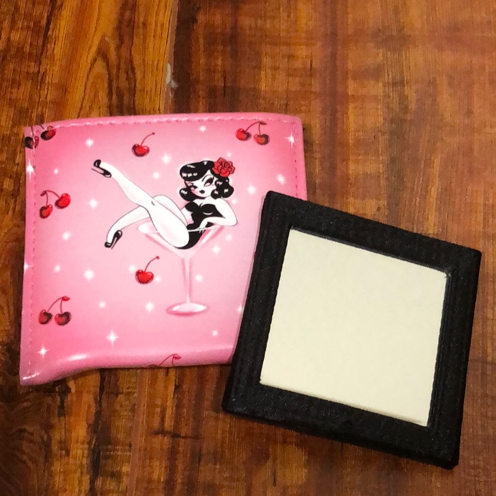 Fluff Martini Girl Mirror in Pouch